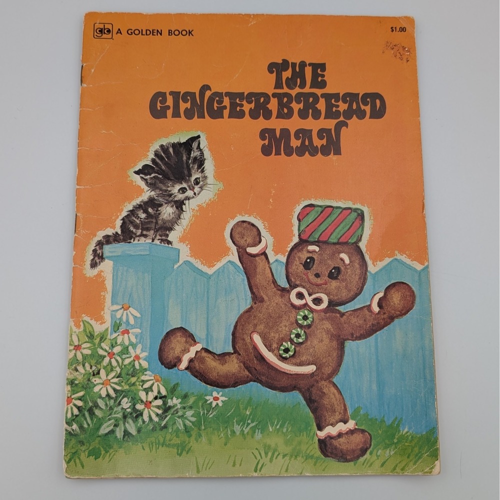 The Gingerbread Man Vintage Golden Book 1972 Softcover Elfrieda Illustrated